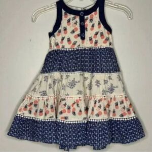 Cutey Couture Girl's CPineapple Girl's Sleeveless Cotton Dress Size 2/3 Years